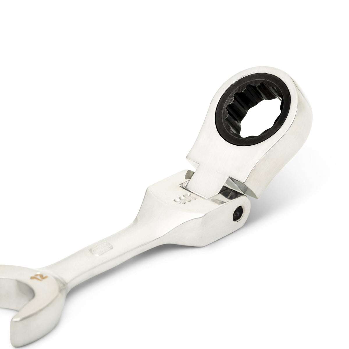 Gearwrench 86862 12mm 90-Tooth 12 Point Stubby Flex Combination Ratcheting Wrench