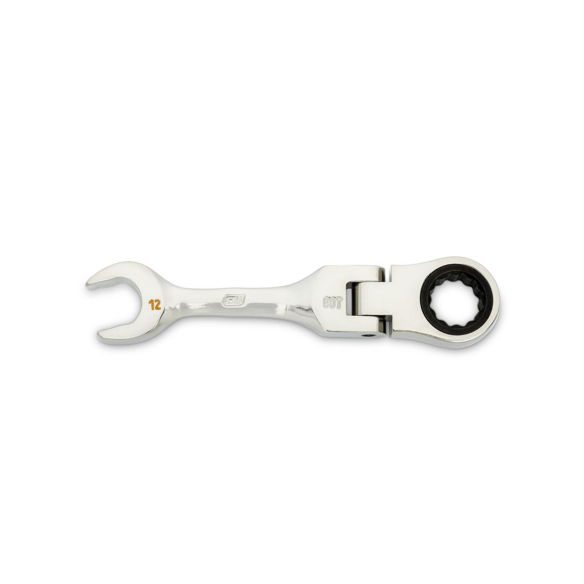 Gearwrench 86862 12mm 90-Tooth 12 Point Stubby Flex Combination Ratcheting Wrench