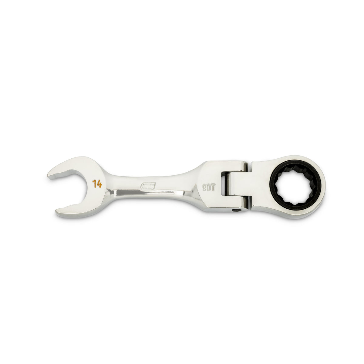 Gearwrench 86864 14mm 90-Tooth 12 Point Stubby Flex Combination Ratcheting Wrench