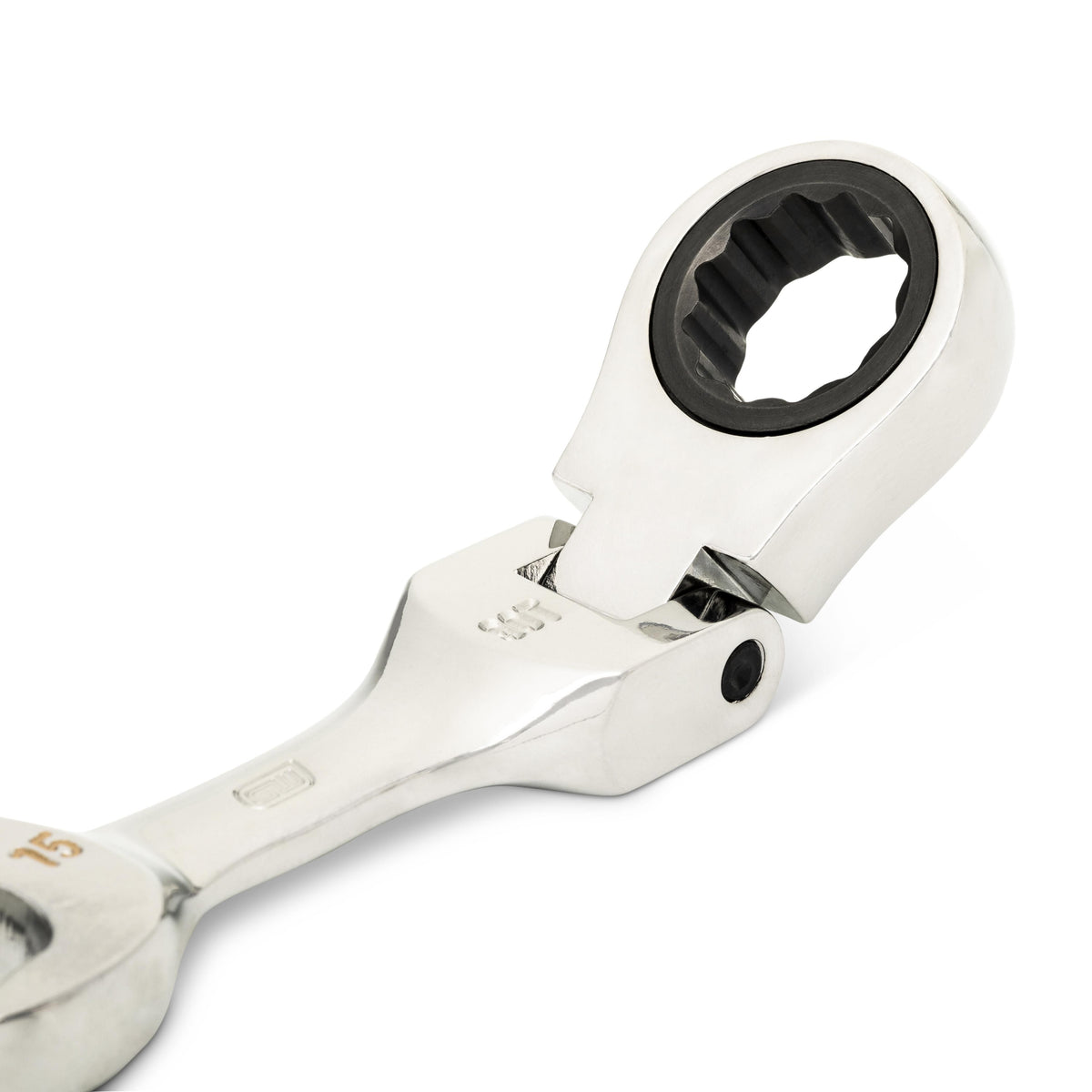 Gearwrench 86865 15mm 90-Tooth 12 Point Stubby Flex Combination Ratcheting Wrench