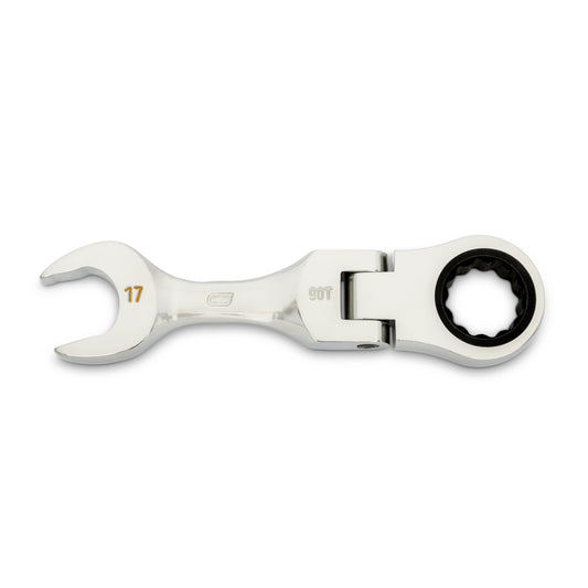 Gearwrench 86867 17mm 90-Tooth 12 Point Stubby Flex Combination Ratcheting Wrench