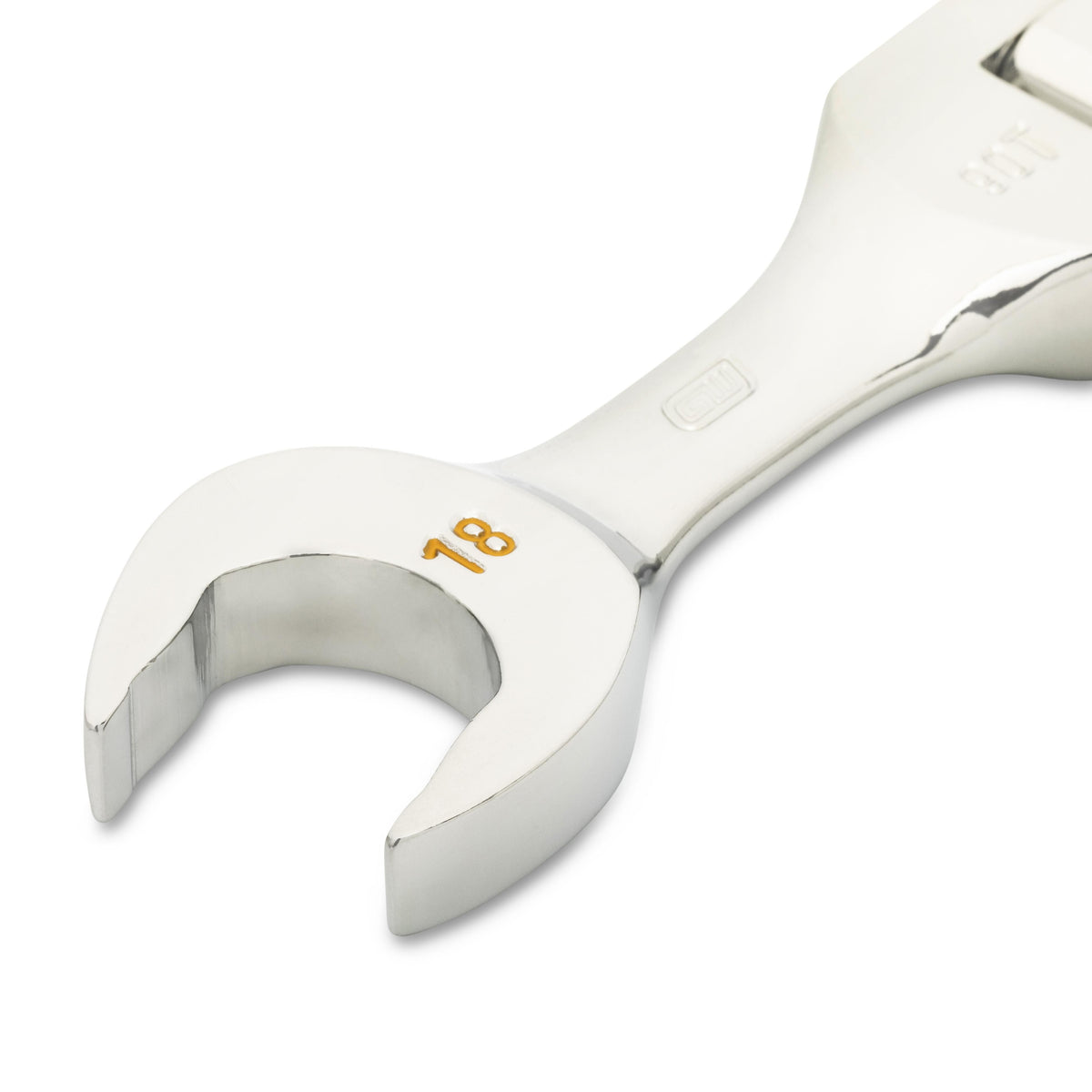 Gearwrench 86868 18mm 90-Tooth 12 Point Stubby Flex Combination Ratcheting Wrench
