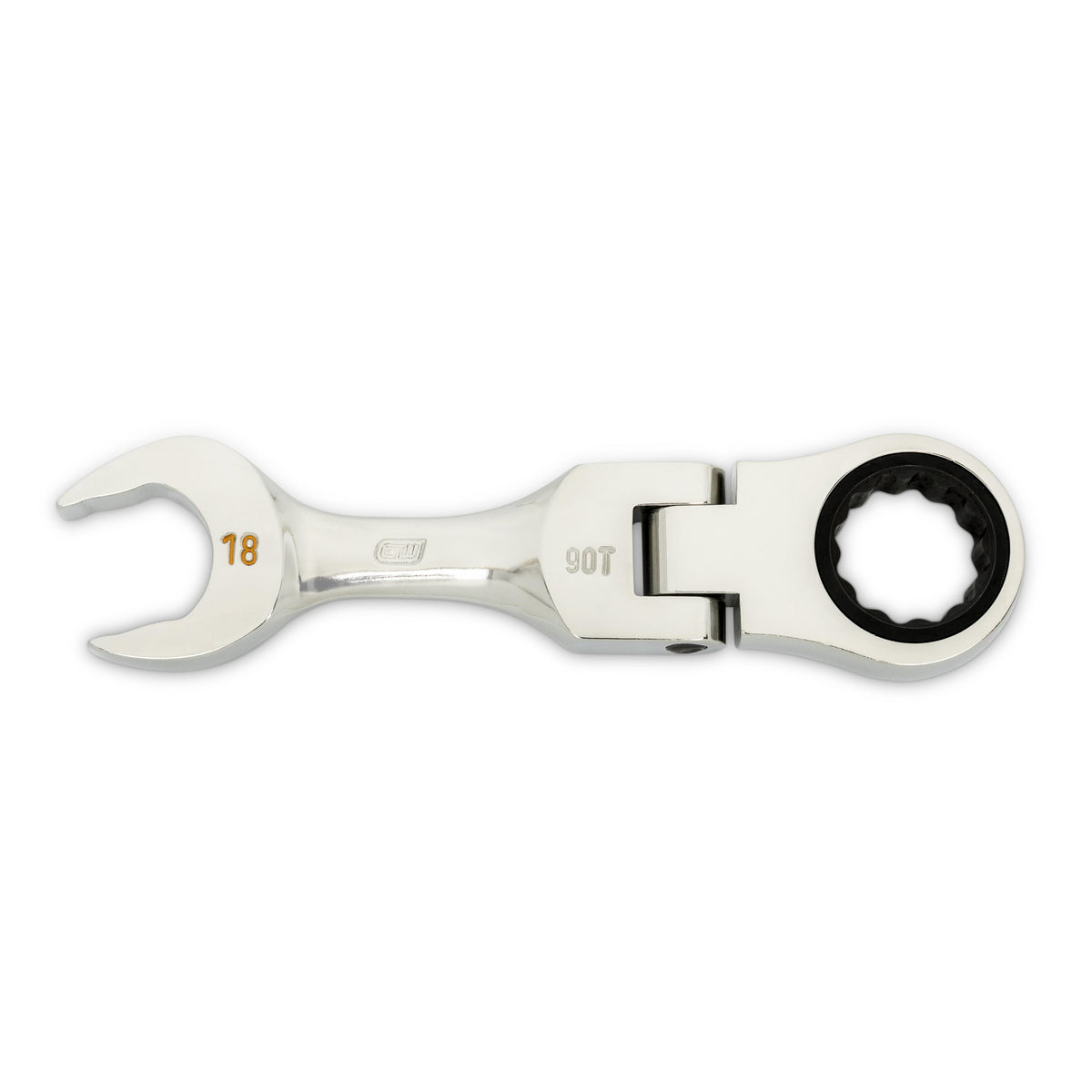 Gearwrench 86868 18mm 90-Tooth 12 Point Stubby Flex Combination Ratcheting Wrench