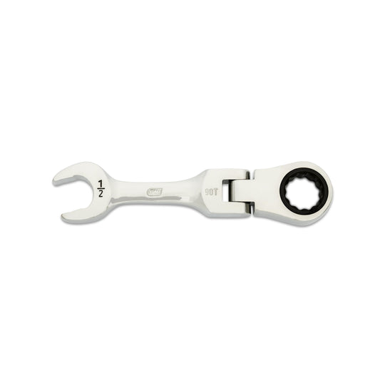 Gearwrench 86873 1/2" 90-Tooth 12 Point Stubby Flex Combination Ratcheting Wrench