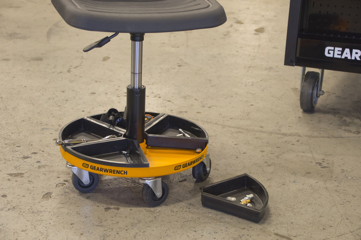 Gearwrench 86994 Adjustable Height Swivel Mechanics Seat 18" to 22"