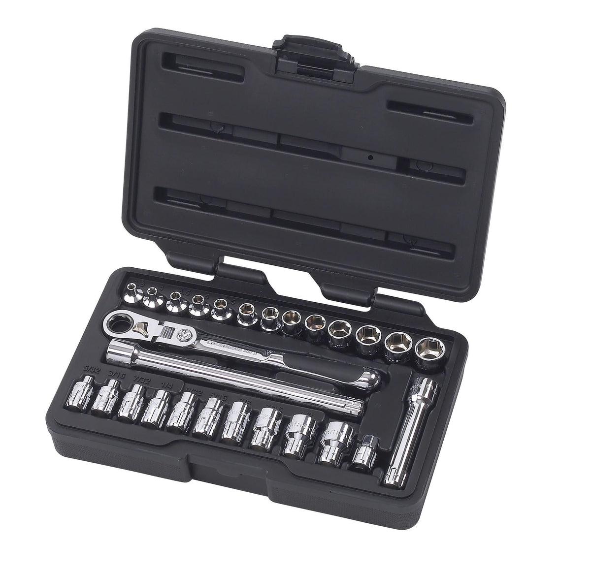 Gearwrench 891427 27 Piece 1/4" Drive Pass-Thru™ 6 Point Standard SAE/Metric Mechanics Tool Set