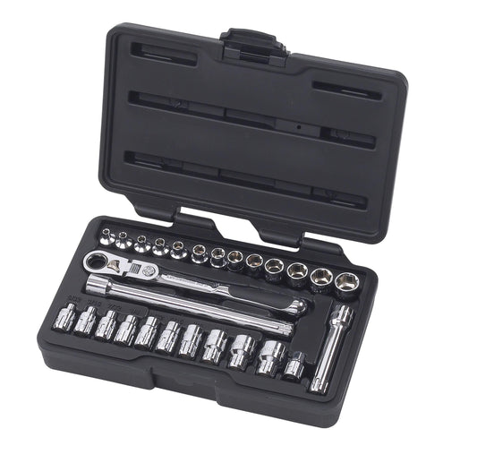 Gearwrench 891427 27 Piece 1/4" Drive Pass-Thru™ 6 Point Standard SAE/Metric Mechanics Tool Set