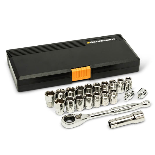 Gearwrench 8921 21 Piece 3/8" Drive Pass-Thru™ 6 Point SAE/Metric Tool Set