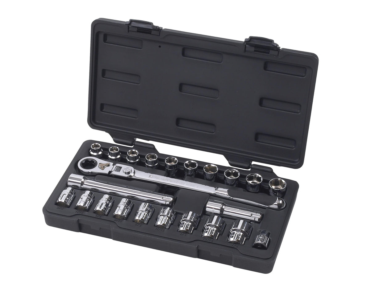 Gearwrench 893823 23 Piece 3/8" Drive Pass-Thru™ 6 Point Standard SAE/Metric Mechanics Tool Set