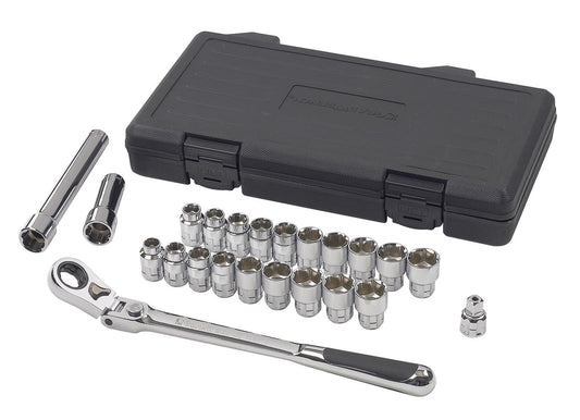 Gearwrench 893823 23 Piece 3/8" Drive Pass-Thru™ 6 Point Standard SAE/Metric Mechanics Tool Set