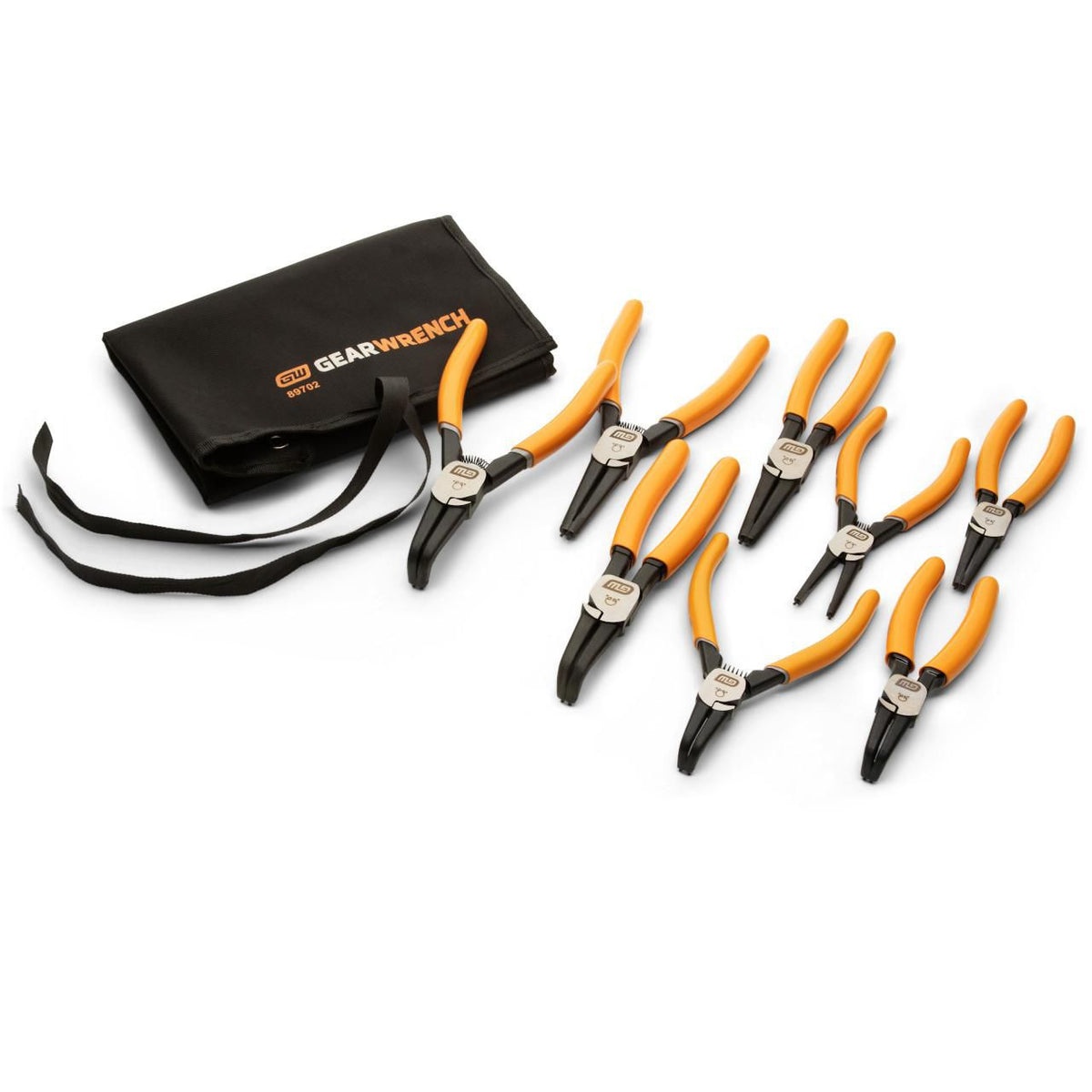 Gearwrench 89702 8 Piece Fixed Joint Internal/External Snap Ring Pliers Set