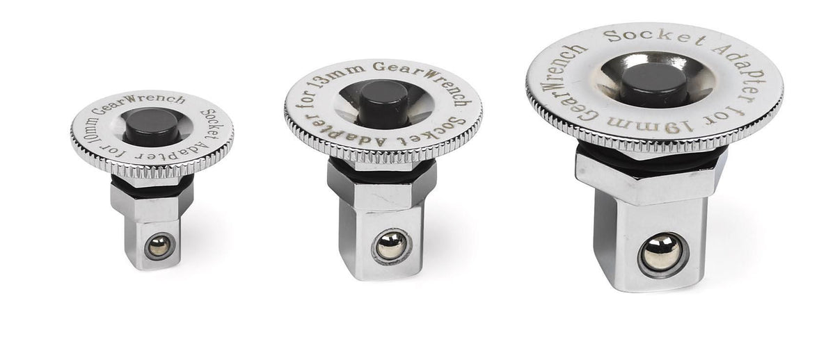 Gearwrench 9230D 3 Piece Metric Ratcheting Wrench to Square Drive Adapter Set