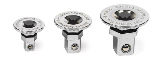 Gearwrench 9230D 3 Piece Metric Ratcheting Wrench to Square Drive Adapter Set