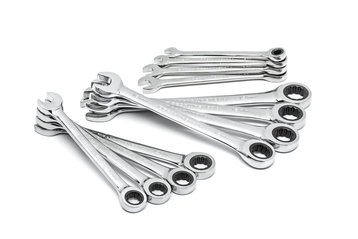 Gearwrench 9412 12 Piece 72-Tooth 12 Point Ratcheting Combination Metric Wrench Set