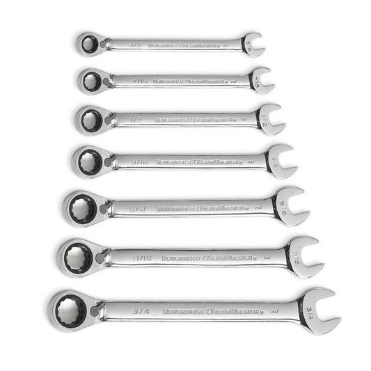 GEARWRENCH® 9567RN 7Pc Reversible Comb Ratcheting Sae Non Capstop