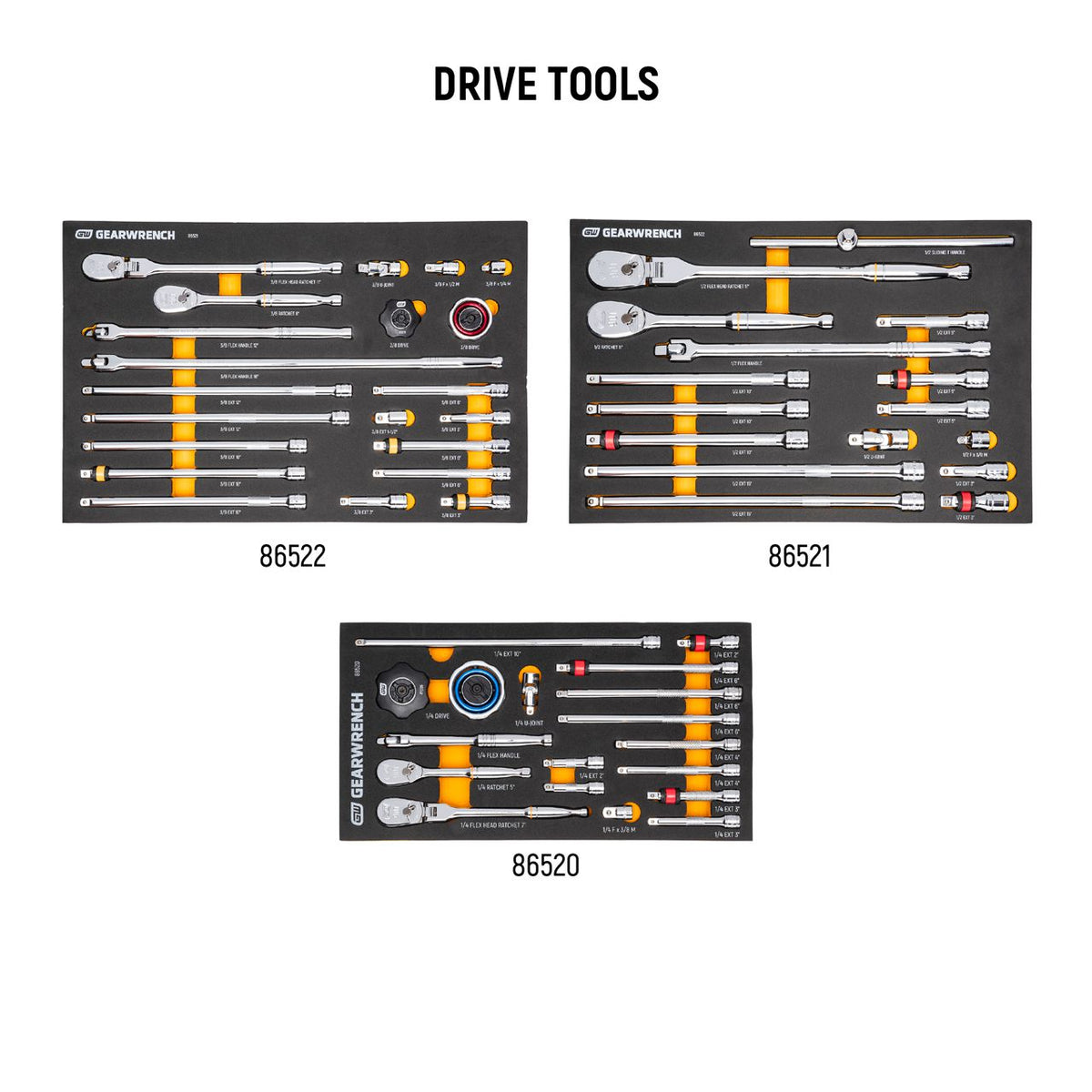 Gearwrench MEGAMODPRO 791 Piece MEGAMOD Master Mechanics Tool Set in Premium Modular Foam Trays with Tool Storage