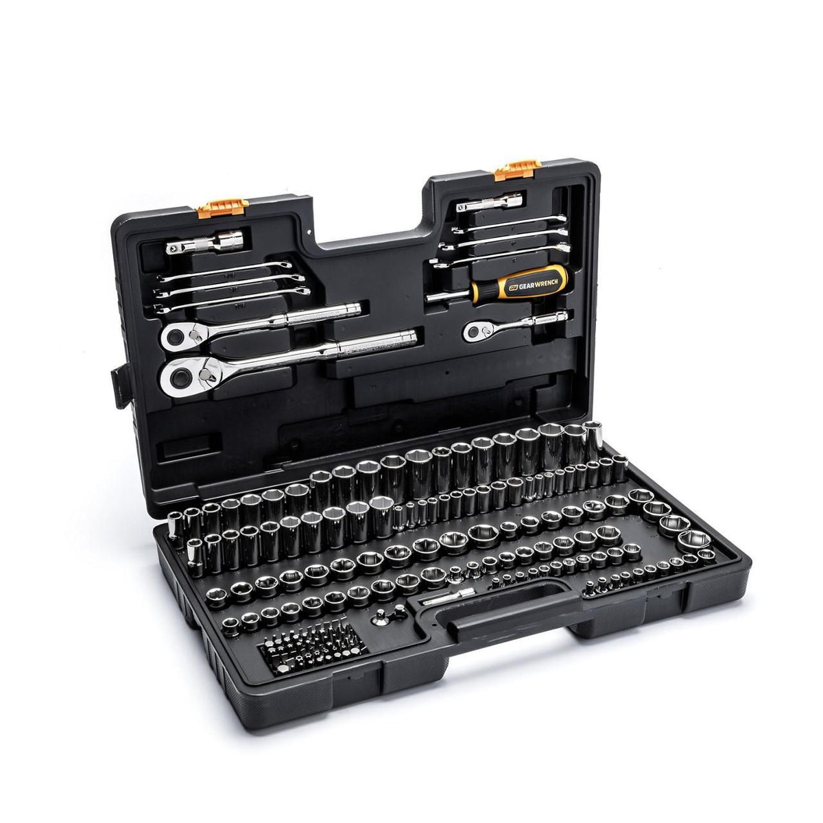 Gearwrench GW72MCBMTS 185 Piece 1/4”, 3/8” & 1/2" Drive 72-Tooth SAE/Metric Mechanics Hand Tool Set