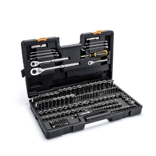 Gearwrench GW72MCBMTS 185 Piece 1/4”, 3/8” & 1/2" Drive 72-Tooth SAE/Metric Mechanics Hand Tool Set