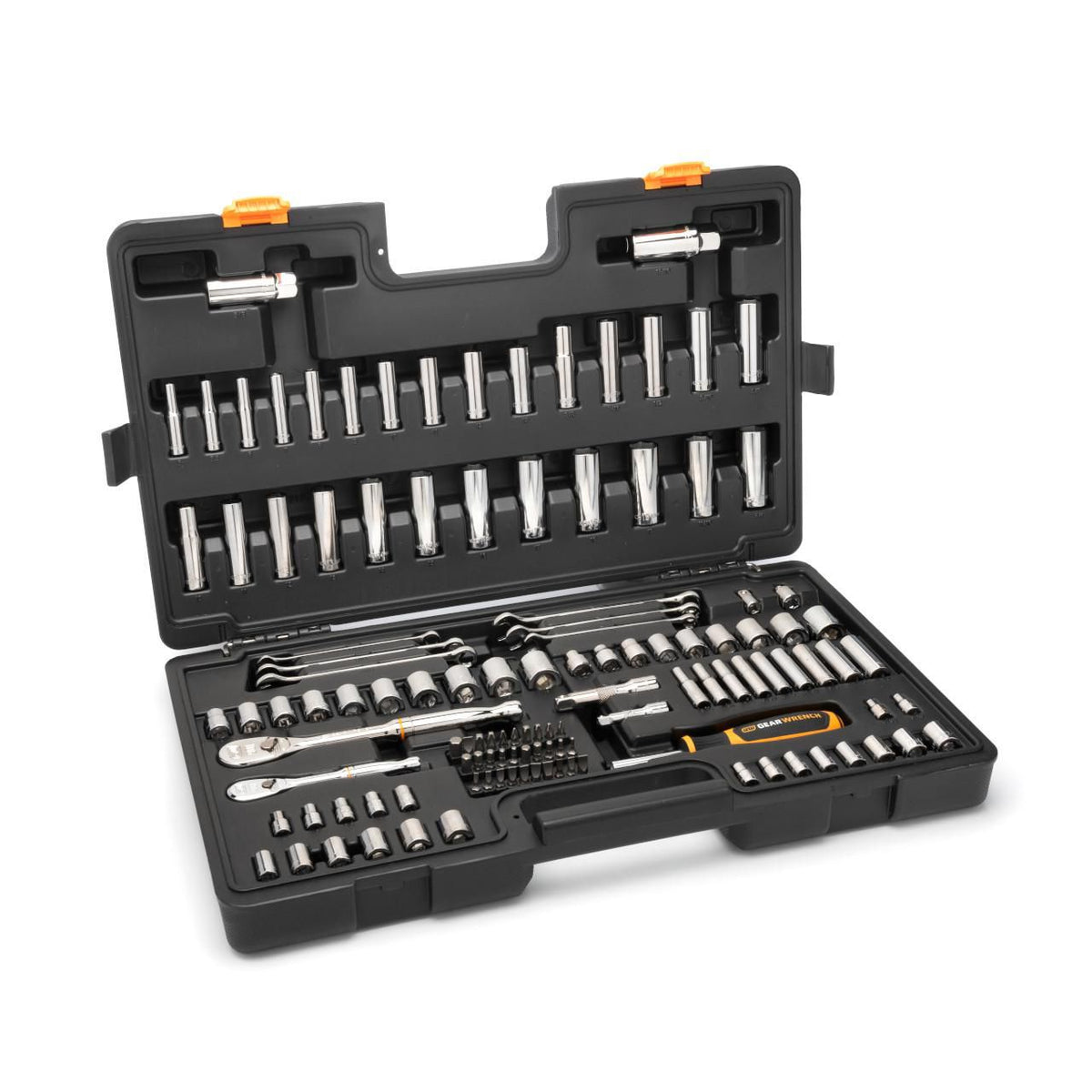 Gearwrench GW90SCBMTS 121 Piece 1/4" & 3/8” Drive 90T SAE/Metric Mechanics Hand Tool Set