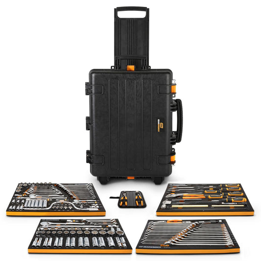 Gearwrench GWGMTK185 185 Piece 1/4", 3/8", and 1/2" Drive GMTK Tool Kit in Foam Trays with Heavy-Duty Tool Carrier
