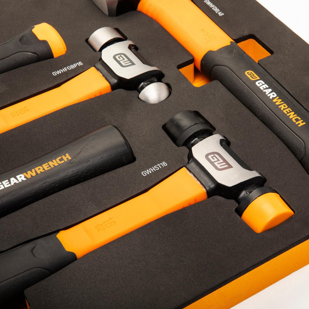 Gearwrench GWH5PCMS 5 Piece Mixed Hammer Set in Foam Storage Tray