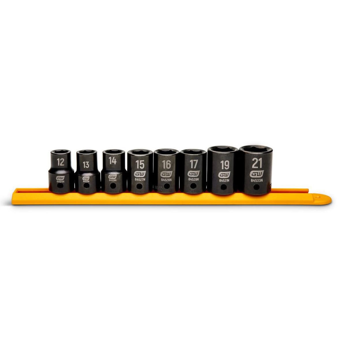 Gearwrench GWI12MS8 8 Piece 1/2" Drive 6 Point Metric Standard Impact Socket Set