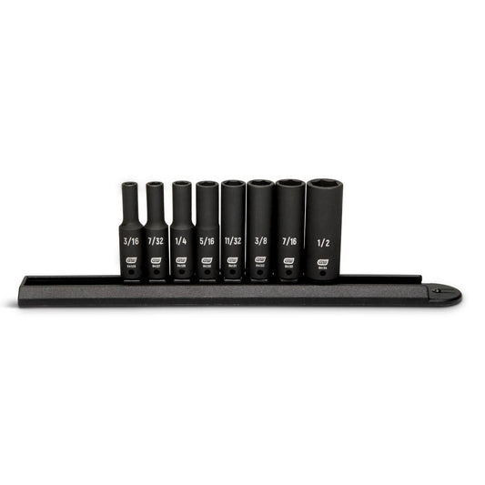 Gearwrench GWI14DSS8 8 Piece 1/4" Drive 6 Point SAE Deep Impact Socket Set