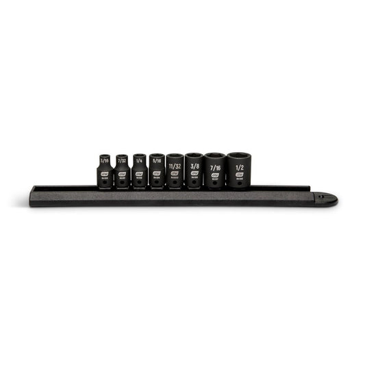 Gearwrench GWI14SS8 8 Piece 1/4" Drive 6 Point SAE Standard Impact Socket Set