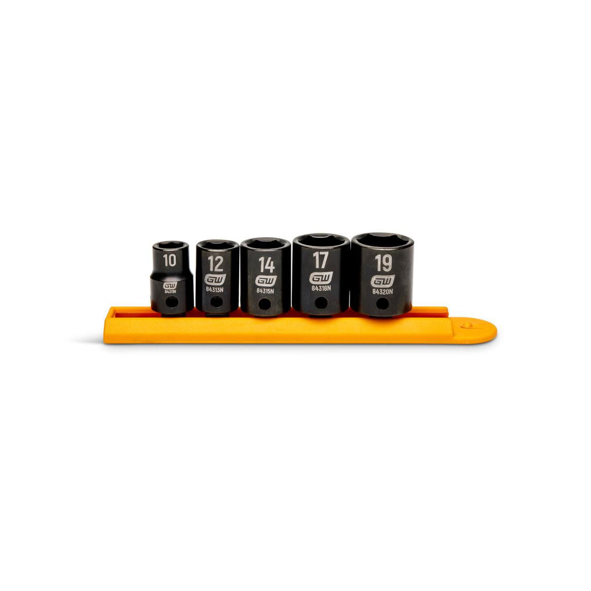 Gearwrench GWI38MS5 5 Piece 3/8" Drive 6 Point Metric Standard Impact Socket Set
