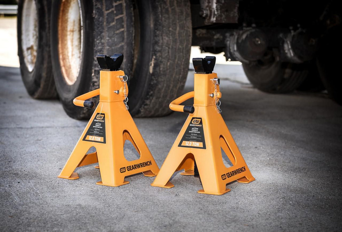Gearwrench GWJS12T 12-Ton Heavy-Duty Jack Stands - 2 Per Pack