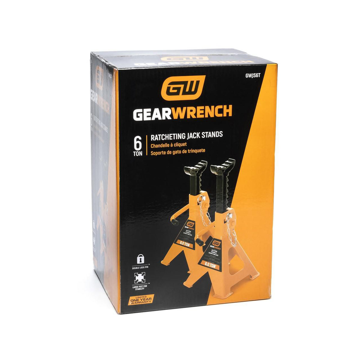 Gearwrench GWJS6T 6 Ton Jack Stands - 2 Per Pack