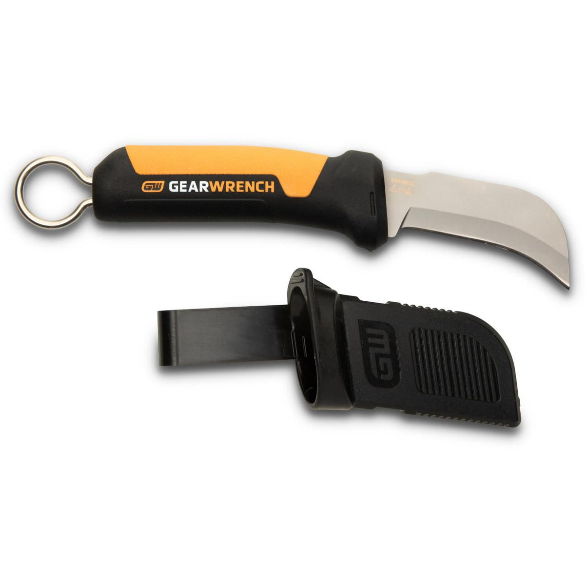 Gearwrench GWKHBFXS Lineman Fixed Blade Hawkbill Knife with Sharp Tip