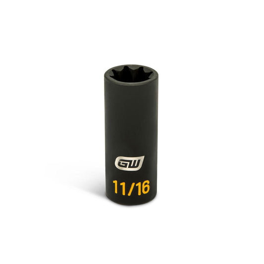 Gearwrench GWLS1116H 1/2" Drive Lineman 11/16" 8-Point Double Square Deep Impact Socket