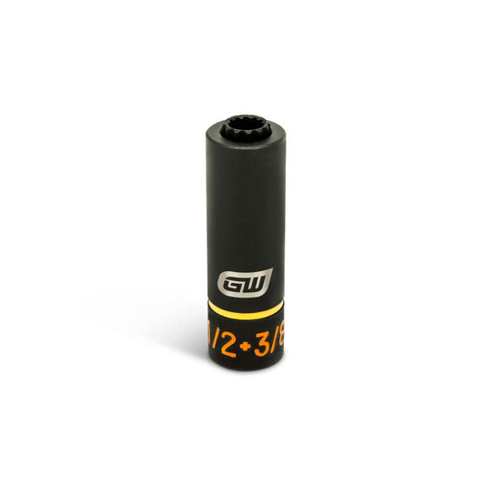 Gearwrench GWLS1238 3/8" x 1/2" Lineman 2-in-1 12 Point Impact Socket