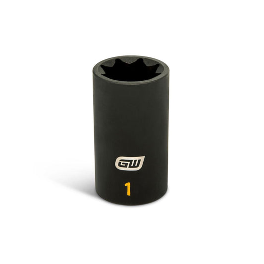 Gearwrench GWLS1H 1/2" Drive Lineman 1" 8-Point Double Square Deep Impact Socket