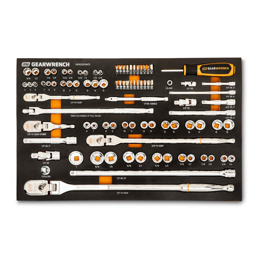 Gearwrench GWMS120CBMTS 89 Piece 1/4", 3/8" & 1/2" Drive 120XP Mechanics Tool Set in Foam Tray