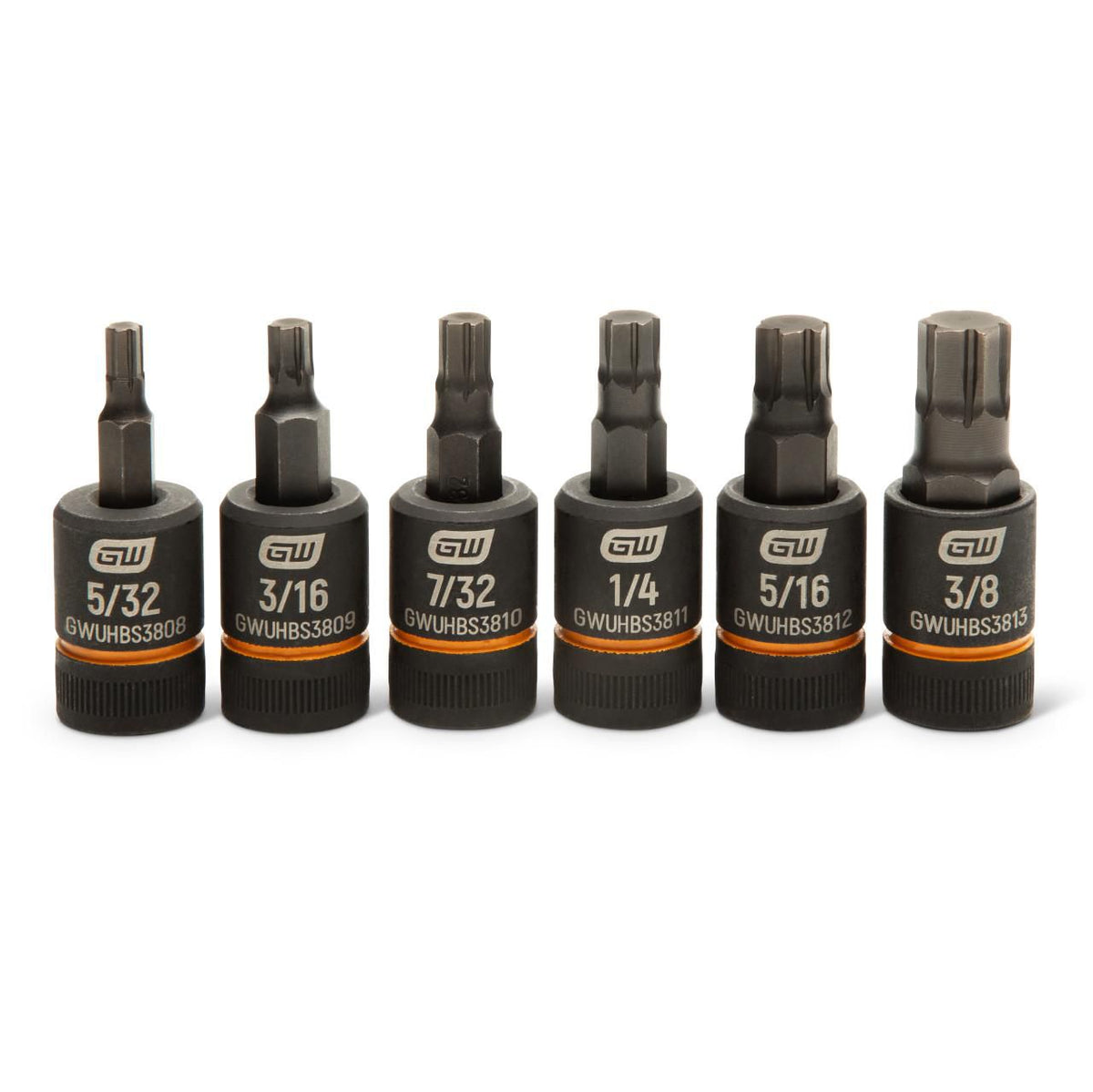 Gearwrench GWUHBSS6 6 Piece 3/8" Drive SAE Impact Bi-directional Hex Bit Socket Set
