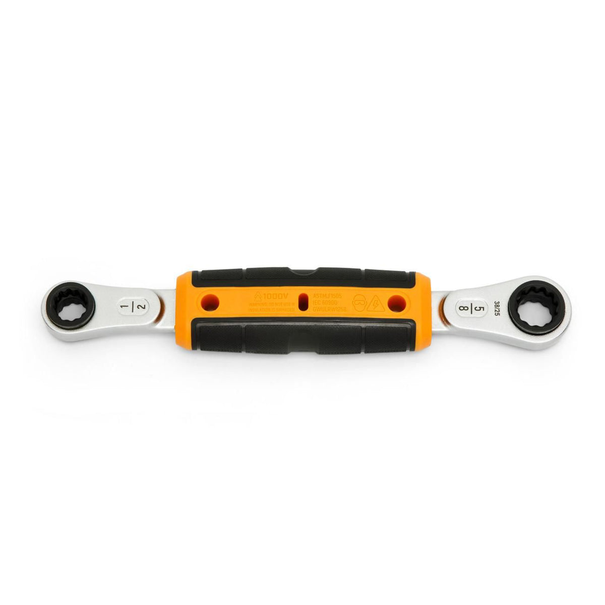 Gearwrench GWULRW1258 1/2" x 5/8" Lineman 2-in-1 Isolated Ratcheting Box Wrench