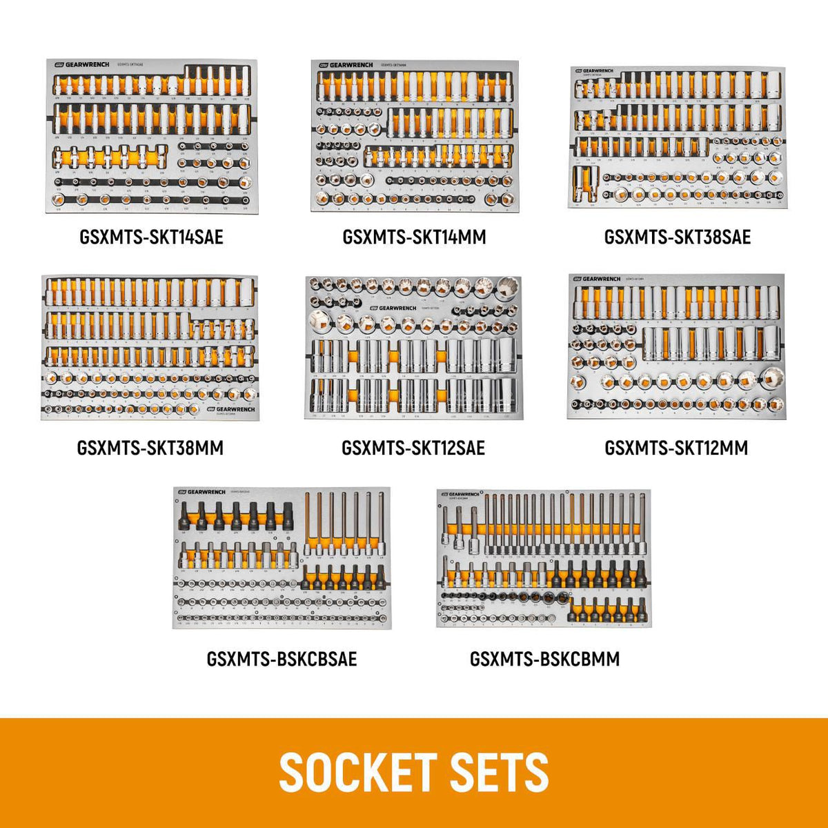 Gearwrench MEGAMOD1629 1629 Piece MEGAMOD Mechanics Tool Set in Premium Modular Foam Trays with Tool Storage & Shop Equipment