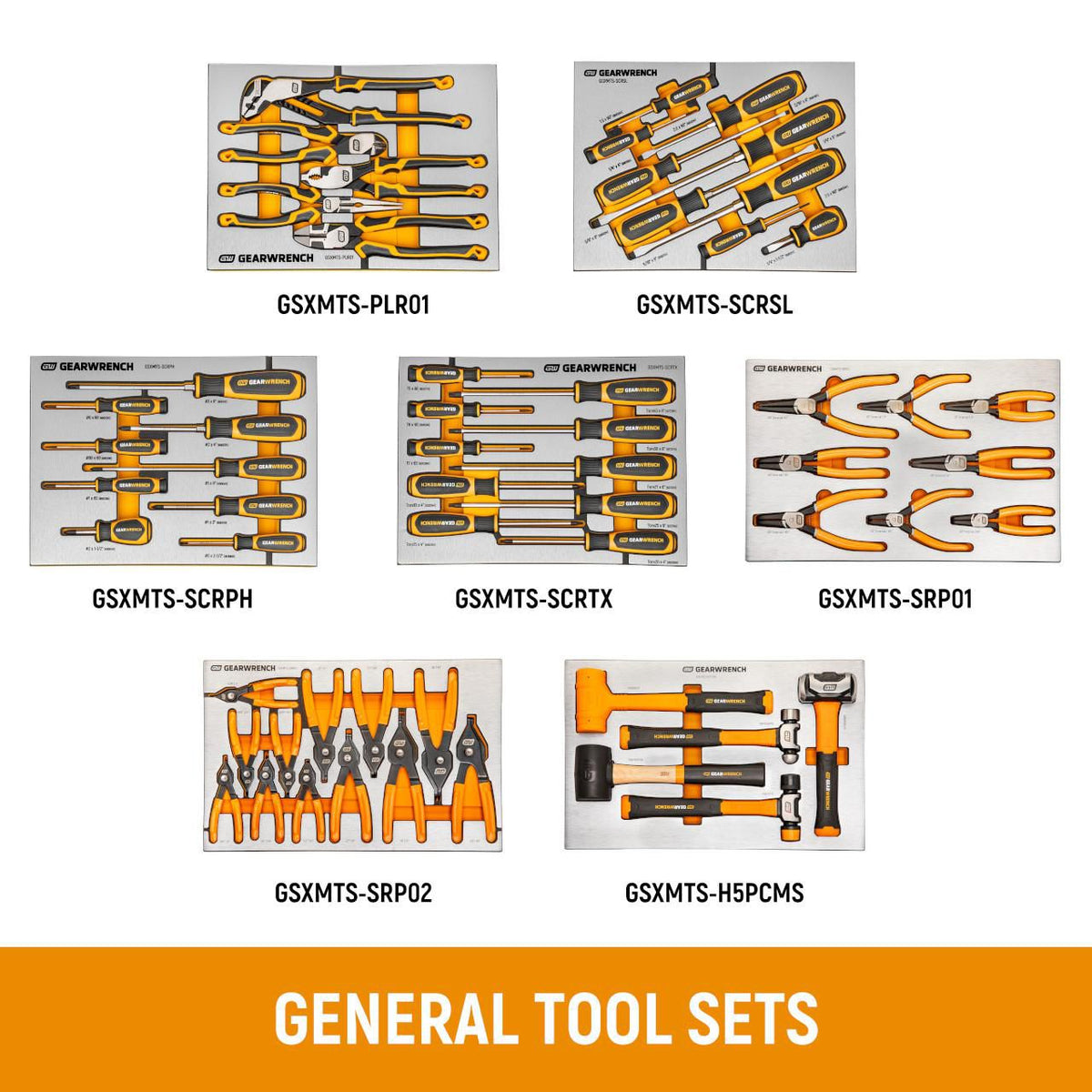Gearwrench MEGAMOD1629 1629 Piece MEGAMOD Mechanics Tool Set in Premium Modular Foam Trays with Tool Storage & Shop Equipment