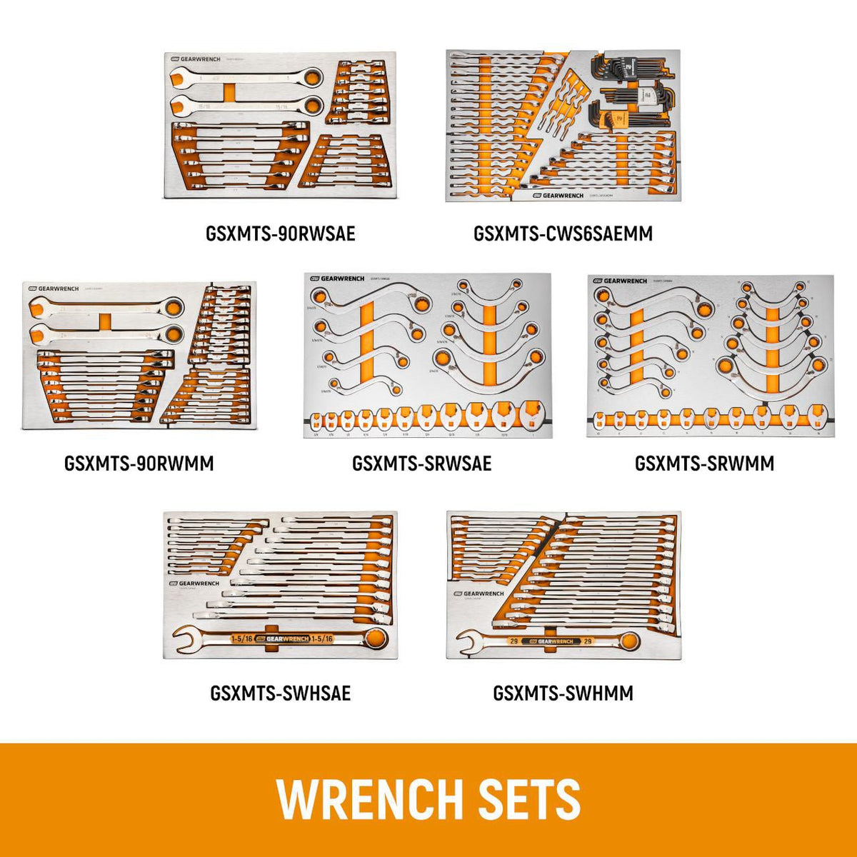 Gearwrench MEGAMOD1858 1858 Piece MEGAMOD Mechanics Tool Set in Premium Modular Foam Trays with Tool Storage & Shop Equipment