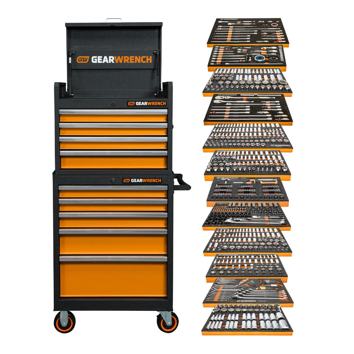 Gearwrench MEGAMODPRO 791 Piece MEGAMOD Master Mechanics Tool Set in Premium Modular Foam Trays with Tool Storage