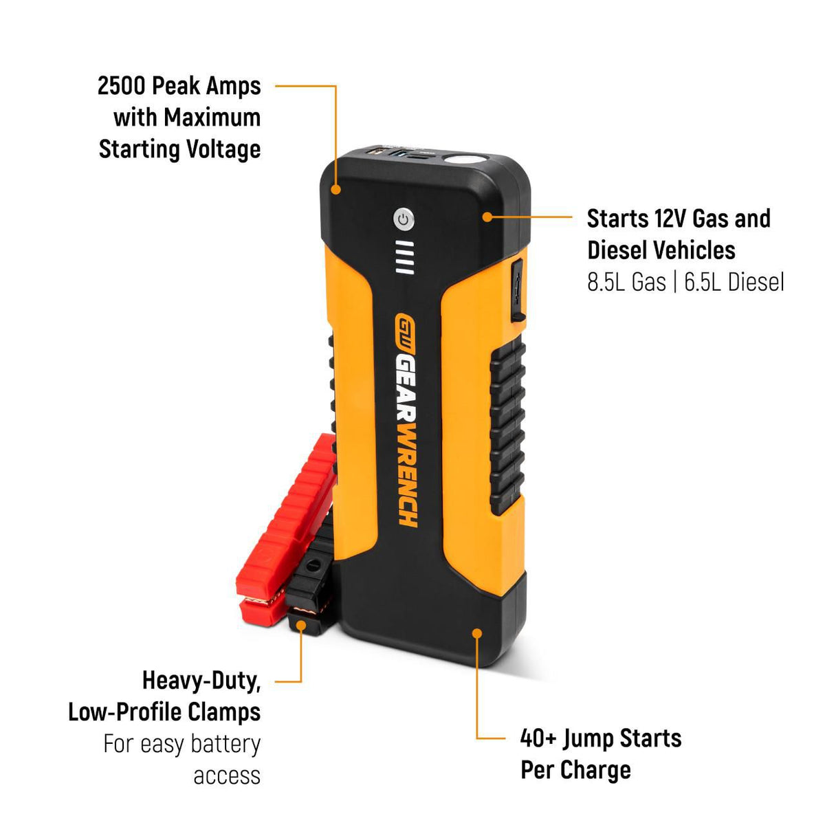 Gearwrench GWLBJ20 2500A 12V Lithium Battery Jump Starter and Powerbank