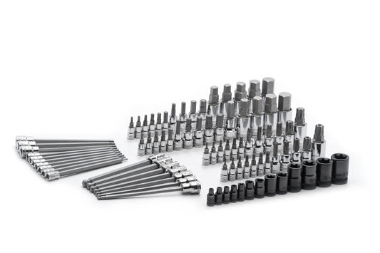Gearwrench 80742 84 Piece 1/4", 3/8" & 1/2" Drive Hex/Ball End Hex/Tamper Proof Torx®/External Torx®/Torx® SAE/Metric Bit Set
