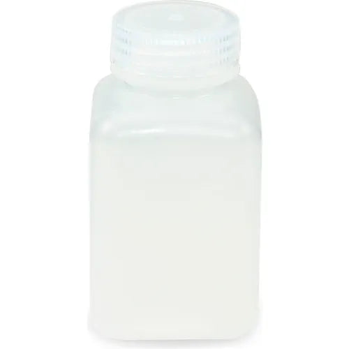 Globe Scientific 7160250 Bottle Wide Mouth Square PP Attached PP Screw Cap 250mL 12/Pack