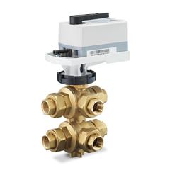 Siemens 171C-10600-0.5-0.3 6W BALL VALVE 1/2", A=0.5CV, B=0.3CV, 58PSI CLOSE-OFF, FEMALE NPT, 0-10 V NSR