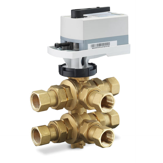 Siemens 171C-10601-2.9-4.0 6W BALL VALVE 3/4", A=2.9CV, B=4.0CV, 58PSI CLOSE-OFF, FEMALE NPT, 0-10 V NSR