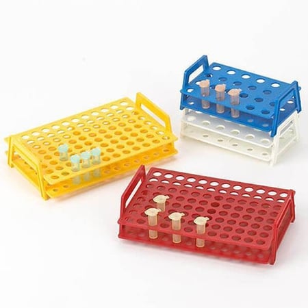 Globe Scientific 456330C Rack for 0.5mL Microcentrifuge Tubes Stackable Polycarbonate (PC) 24-Place Clear