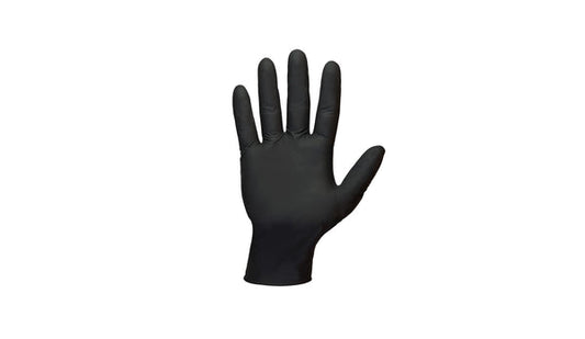 Shamrock 68111 - 68000 Series Black Latex Industrial Gloves, Powder Free, Textured, 5Mil, Small, (10 Boxes of 100)