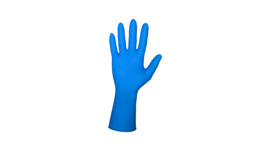 Shamrock 808123 - ACTION 808120 Series Heavy Duty Nitrile, Powder-Free, Examination Blue Gloves, 8 Mil, Large, (10 Boxes of 50)